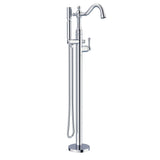 Gerber D300557T Chrome Traditional Floor Mount Tub Filler Trim Kit With Handshower