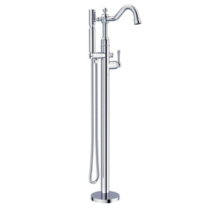 Gerber D300557T Chrome Traditional Floor Mount Tub Filler Trim Kit With Handshower