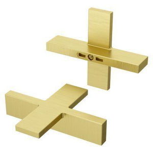 Verve Cross Handle Kit for Widespread, Roman Tub and Thermostatic Shower in Brushed Gold