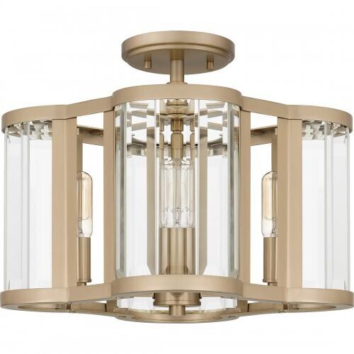 Quoizel QSF6193BGD Quoizel Semi-Flush Mount Semi flush 4 lights bronze gold Semi-Flush Mount