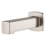 Squared Non-Diverting Tub Spout in PVD Brushed Nickel
