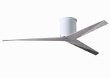 Matthews Fan EKH-WH-BW Eliza-H 3-blade ceiling mount paddle fan in Gloss White finish with barn wood ABS blades.