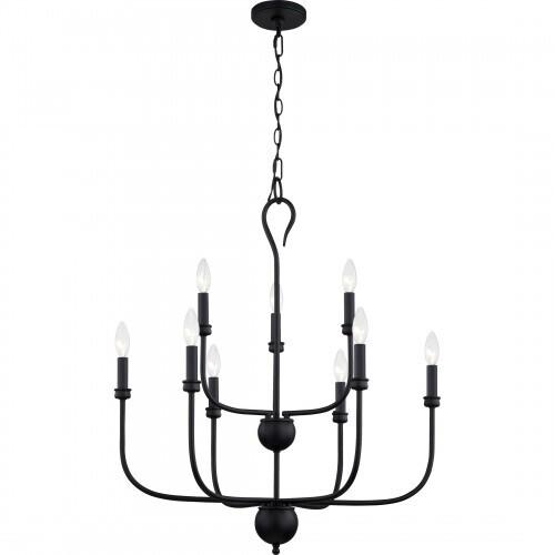 Quoizel BLA5027MBK Blanche Chandelier 9 lights matte black Chandelier