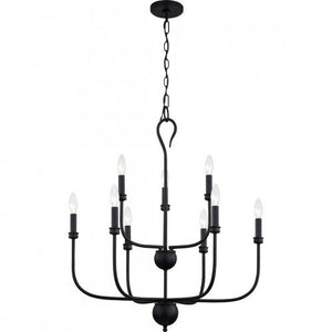 Quoizel BLA5027MBK Blanche Chandelier 9 lights matte black Chandelier