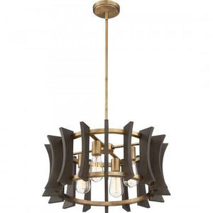 Quoizel QOP5196AB Cordelia Pendant  4 light aged brass Pendant