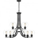 Quoizel PRUC5034MBK Pruitt Chandelier 9 light matte black Chandelier