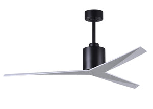 Matthews Fan EK-BK-WH Eliza 3-blade paddle fan in Matte Black finish with gloss white all-weather ABS blades. Optimized for wet locations.
