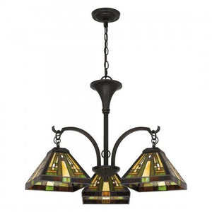 Quoizel TFST5103VB Stephen Tiffany 3 lt chandelier vb Chandelier
