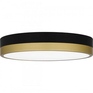 Quoizel WLN1611MBKG Weldin Flush mount led matte black gold Flush Mount