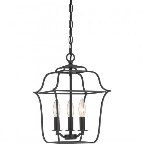 Quoizel GLY5203BA Gallery 3 light foyer ryl ebony Pendant