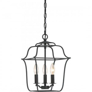 Quoizel GLY5203BA Gallery 3 light foyer ryl ebony Pendant
