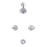 Gerber G0058400 Chrome Hardwater Two Handle Threaded Escutcheon Tub & SHOWER...
