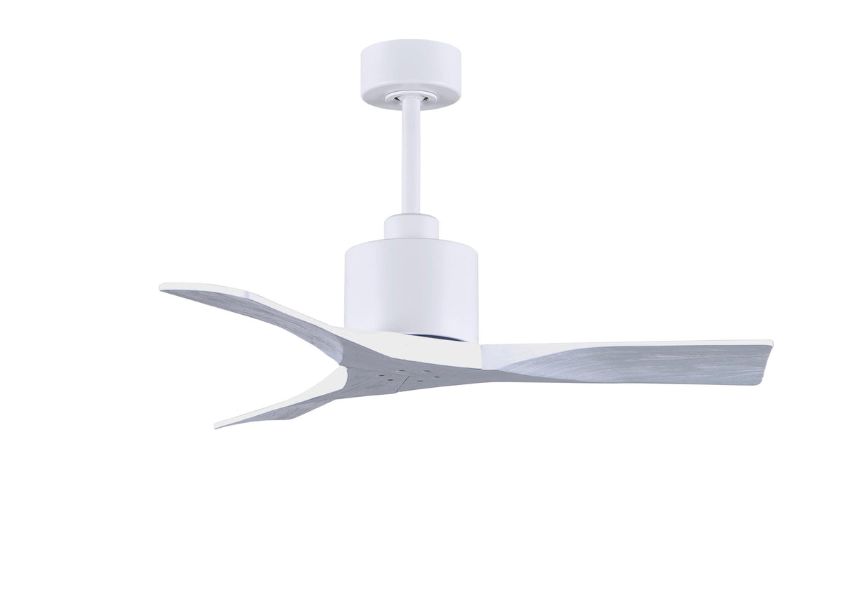 Matthews Fan NK-MWH-MWH-42 Nan 6-speed ceiling fan in Matte White finish with 42” solid matte white wood blades