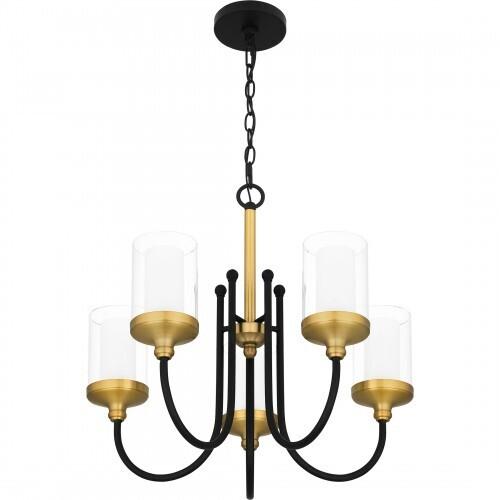 Quoizel ROW5022MBK Rowland Chandelier 5 lights matte black Chandelier