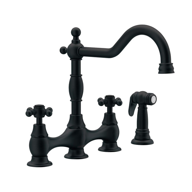 Gerber D404457BS Satin Black Opulence Two Handle Bridge Faucet