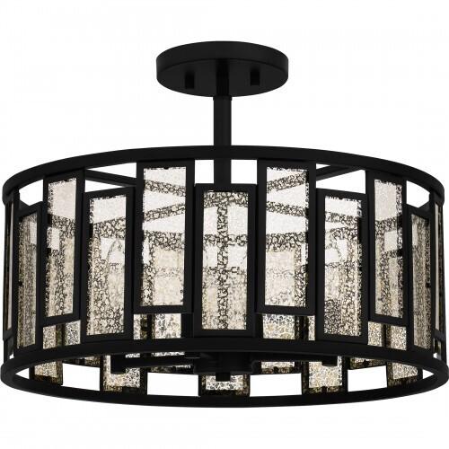 Quoizel QSF5600MBK Quoizel Semi-Flush Mount Semii  flush 4 lights matte black Semi-Flush Mount
