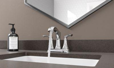 Pfister Polished Chrome 2-handle 4" Centerset Bathroom Faucet