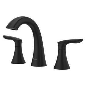 Weller 2-Handle 8 in. Widespread Bathroom Faucet in Matte Black