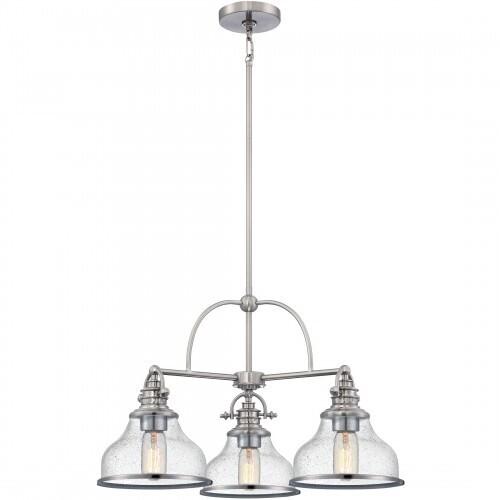 Quoizel GRTS5103BN Grant Dinette 3 light brushed nickel Chandelier