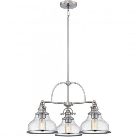 Quoizel GRTS5103BN Grant Dinette 3 light brushed nickel Chandelier