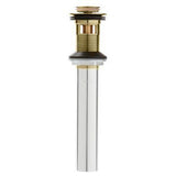 Push and Seal All Metal Drain in Brushed Gold