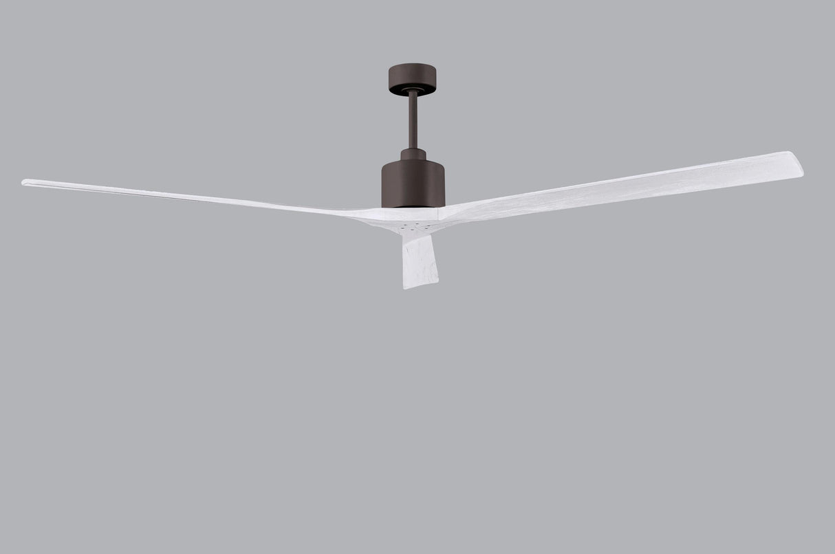 Matthews Fan NKXL-TB-MWH-90 Nan XL 6-speed ceiling fan in Matte White finish with 90” solid matte white wood blades