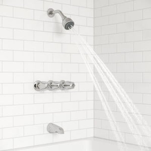 Polished Chrome Pfister 3-handle Tub & Shower Faucet LG01-1120
