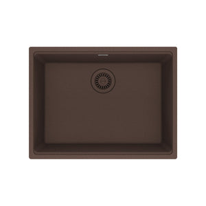 FRANKE MAG11023-MOC Maris Undermount 25-in x 18.94-in Granite Single Bowl Kitchen Sink in Mocha In Mocha