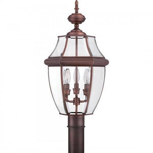 Quoizel NY9043AC Newbury Outdoor post aged copr 3l Outdoor Lantern