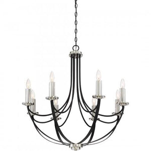 Quoizel ANA5008K Alana 8 light chandelier mystic blk Chandelier