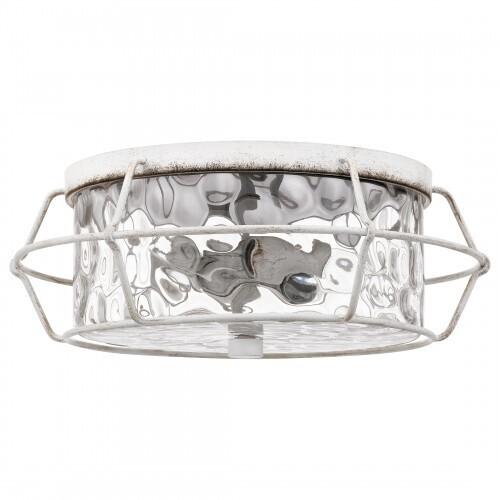 Quoizel QFL5338AWH Farragut Flushmount 3 lights antique white Semi-Flush Mount