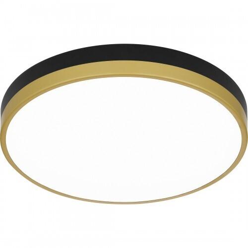 Quoizel WLN1615MBKG Weldin Flush mount led matte black gold Flush Mount