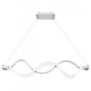 Quoizel PCBLR138C Bleecker Linear chandelier led light polished chr Island Light