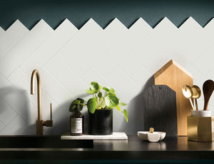 Metro White 4" x 16" Glossy Porcelain Floor and Wall Tile