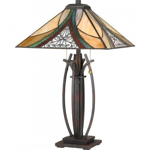 Quoizel TF3342TVA Orleans Table lamp tiffany 16"sq Table Lamp