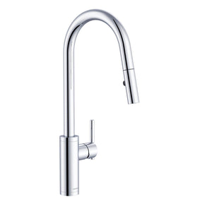 Gerber D454058BS Parma Cafe Single Handle Pull-down Kitchen Faucet - Satin Black