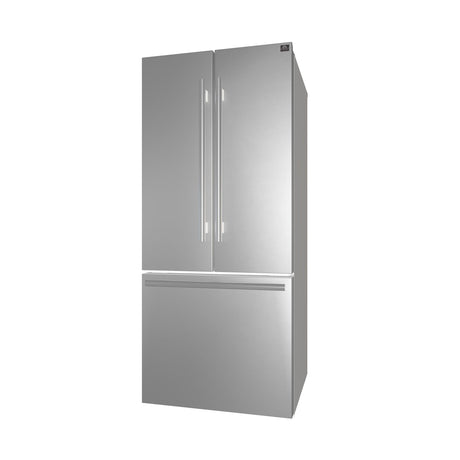 Forno FFFFD1974-31SB 18 CF Counter-Depth French Door Refrigerator, Icemaker, 30" Wide