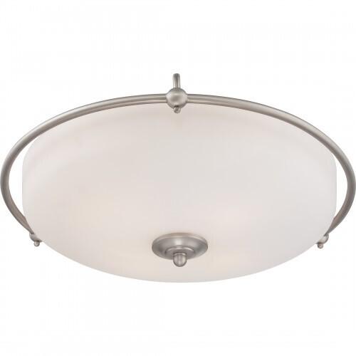 Quoizel GF1621AN Griffin Flush mount antq nikl  21"d Flush Mount