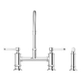 Port Haven 2-Handle Kitchen Faucet with Side Spray in Polished Chrome