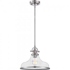 Quoizel GRTS2814BN Grant Pendant 1 light brushed nickel Pendant