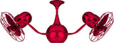 Matthews Fan VB-RED-MTL Vent-Bettina 360° dual headed rotational ceiling fan in Rubi (Red) finish with metal blades.