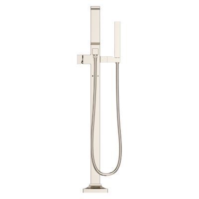 Pfister Polished Nickel Free-standing Tub Filler Without Handles LG6-1VRVD