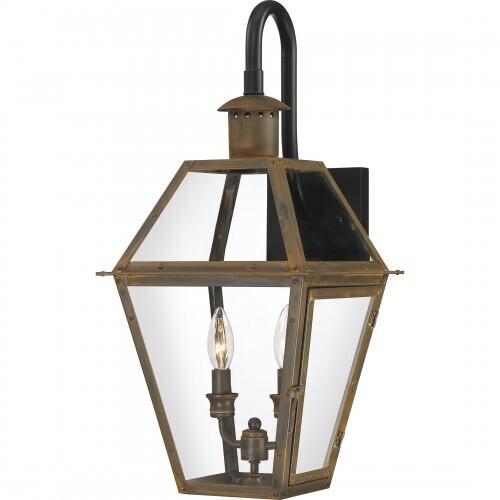 Quoizel RO8411IZ Rue De Royal Outdoor wall 2 light industrial bronze Outdoor Lantern