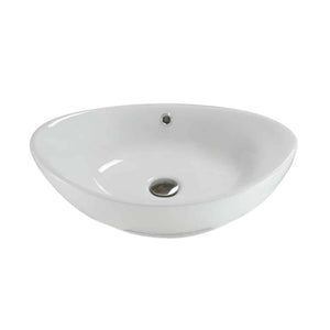 LENOVA PAC-20 Above Counter Single Bowl 16-3/8 x 16-1/2 4-3/8 - White and Smooth BATHROOM SINK Bathroom,Bathroom Sinks,Drop In Sinks, Lenova Porcelain Bathroom Sinks