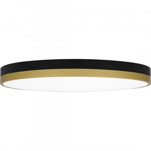 Quoizel WLN1620MBKG Weldin Flush mount led matte black gold Flush Mount