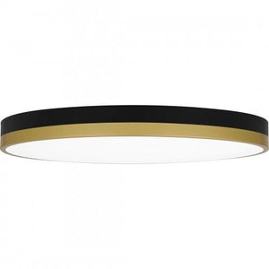 Quoizel WLN1620MBKG Weldin Flush mount led matte black gold Flush Mount