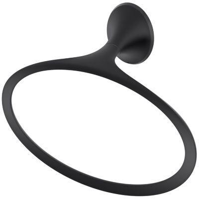 Pfister Matte Black Towel Ring BRB-RH0B