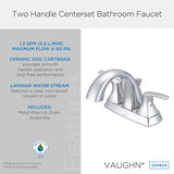 Gerber D307018BS Satin Black Vaughn Two Handle Centerset Lavatory Faucet