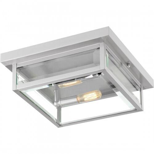 Quoizel WVR1312SS Westover Flush mount 2 lights stainless steel Flush Mount