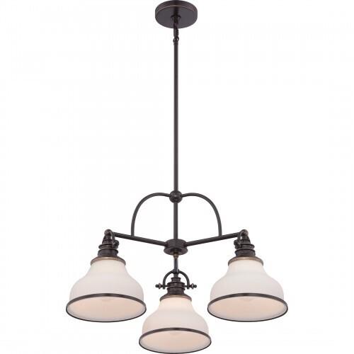 Quoizel GRT5103PN Grant Dinette  chandelier plldn brnz 3lts Chandelier